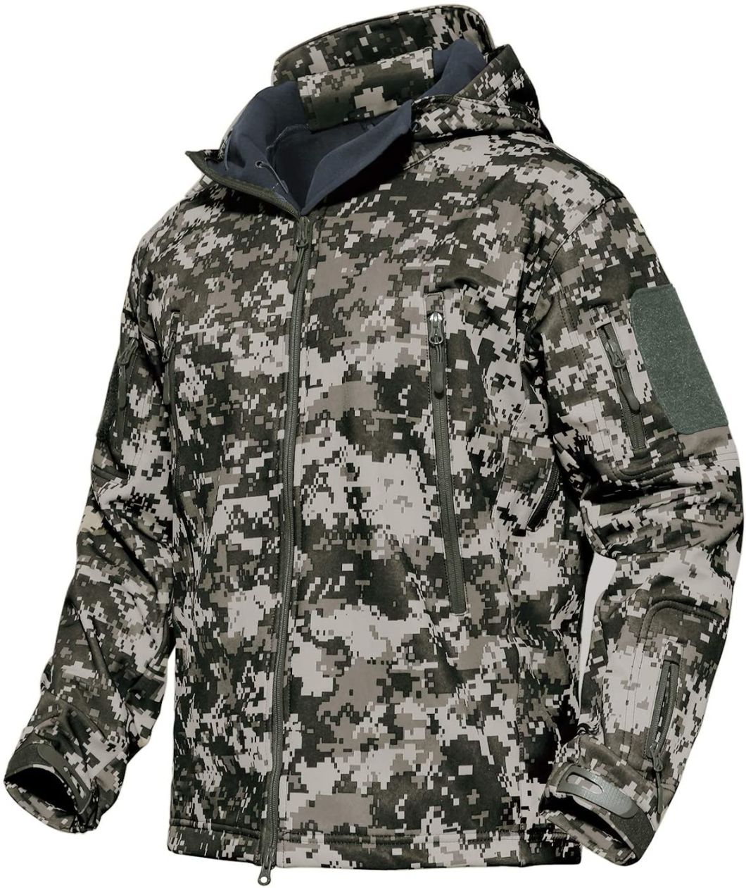 Men′s Waterproof Military Combat Jacket Tactical Soft Shell Fleece Jackets with Multi Pockets