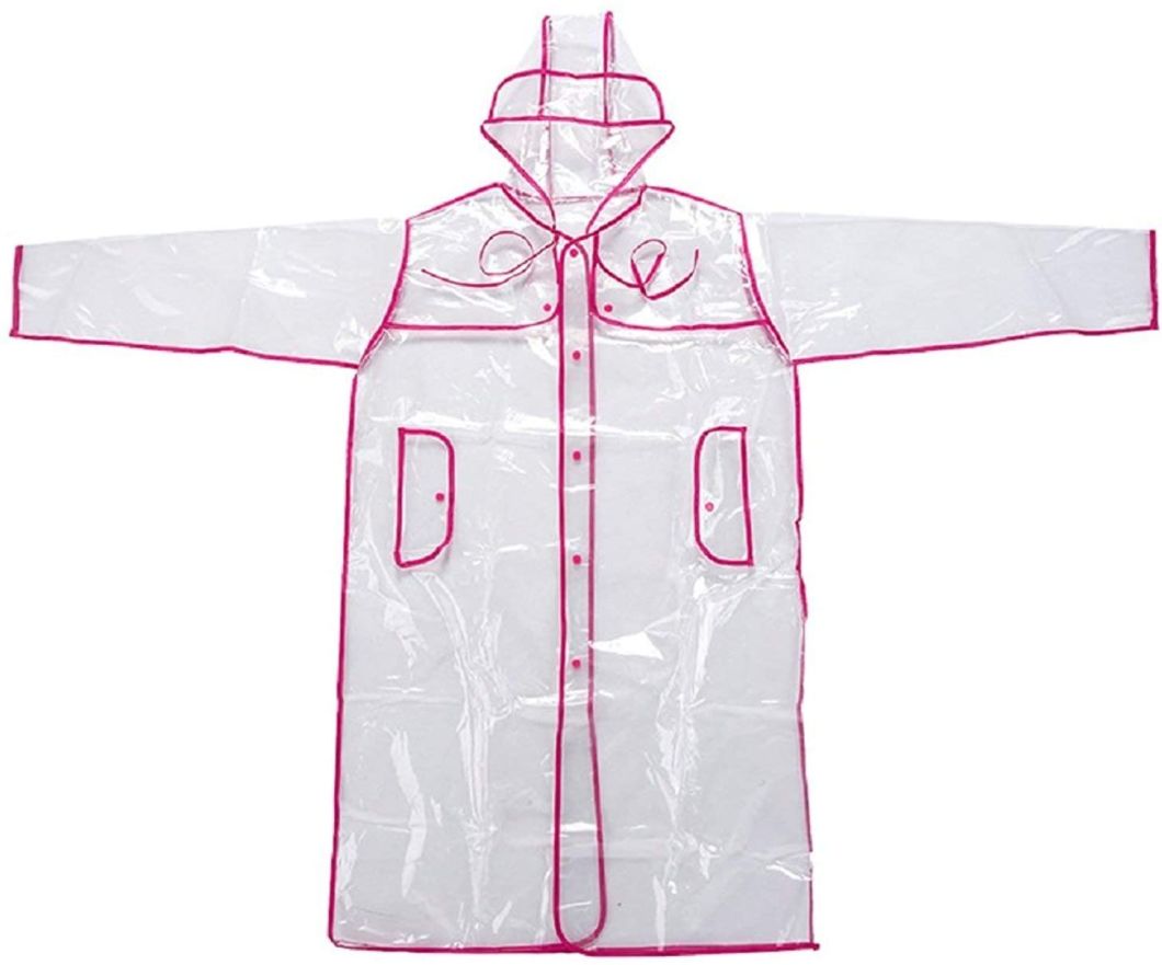 Women′s Mademoiselle Transparent Waterproof Rain Cape with Hood – Step out in The Best Your Outfit Even Under The Raincoat