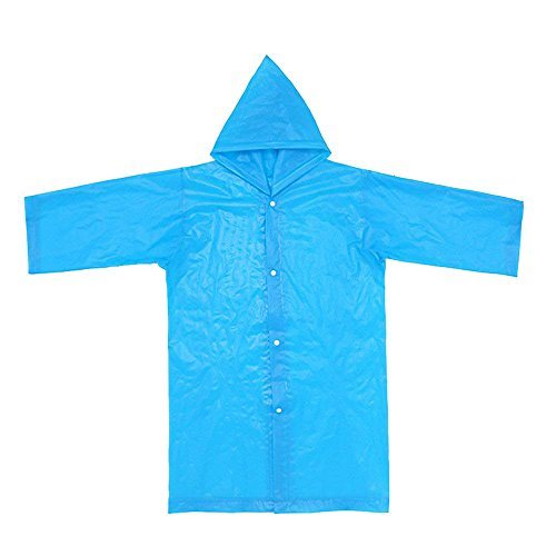 Children Raincoat Jacket for 6-12 Years Old 1PC Waterproof Rainsuit Boys Girls Portable Reusable Rain Ponchos Unisex Raincoats All in One Outerwear Multicoloure