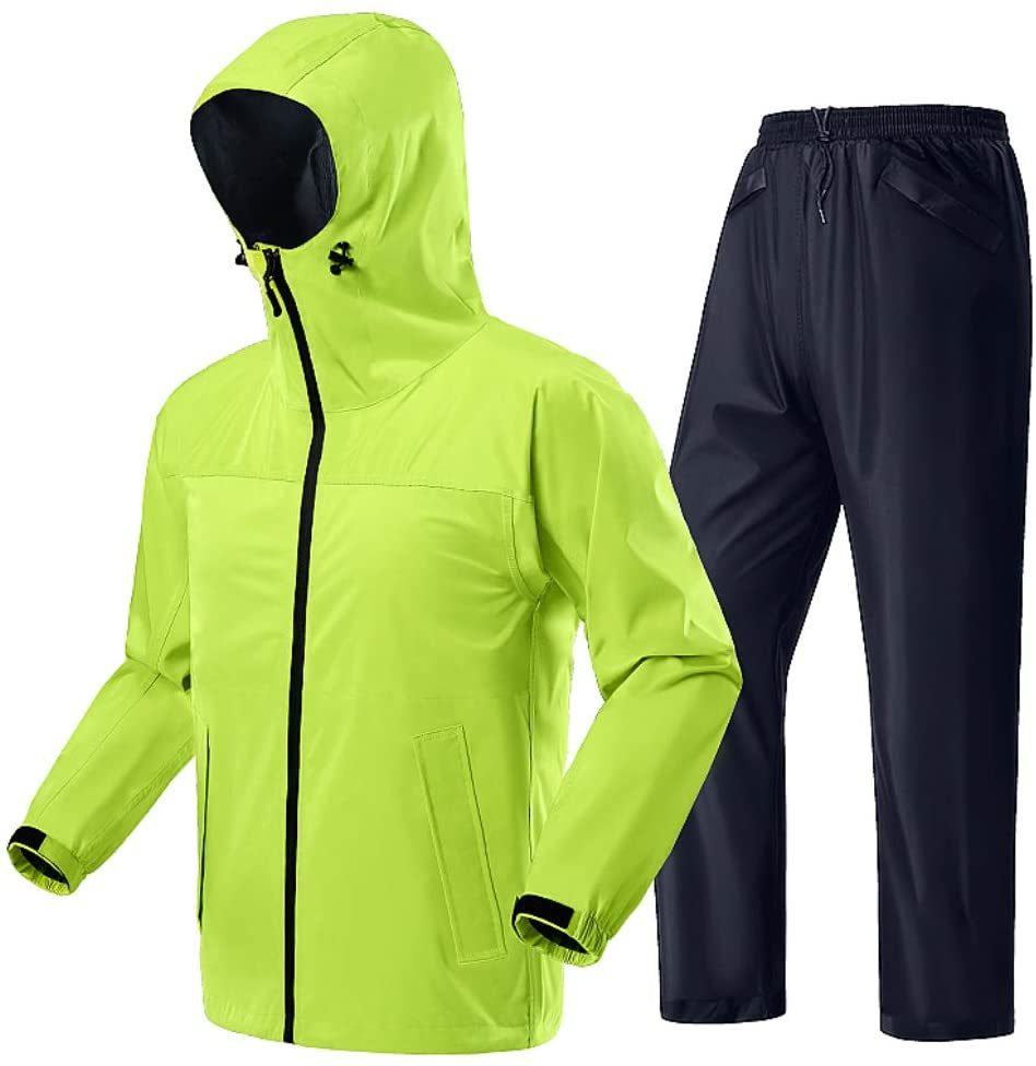 Golf Mens Rain Coat Impermeable Pesca Rain Gear Chaqueta y Pantalones 2-Piezas Ultra-Lite Trajes