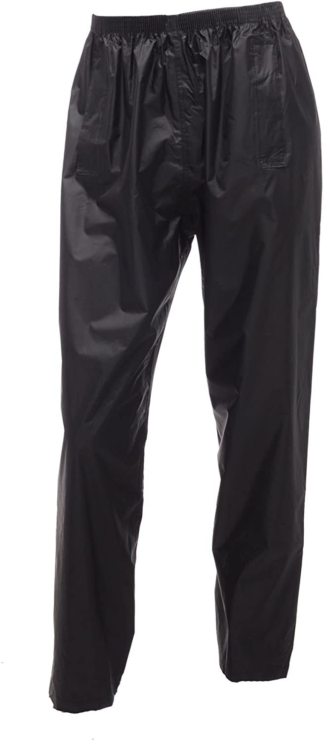 성인용 스톰브레이크 방수 오버 팬츠 남성용 여성용 유니섹스 W308 (스몰 30"-32" 허리, 블랙)