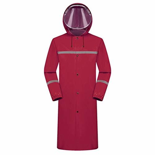 Raincoat Long Waterproof Hooded Rainwear/Jacket, Adult Reusable Cycling Rain Poncho, Riding Outdoor Rain Suits, Rainproof Windbreaker (Color: Orange, Size: X