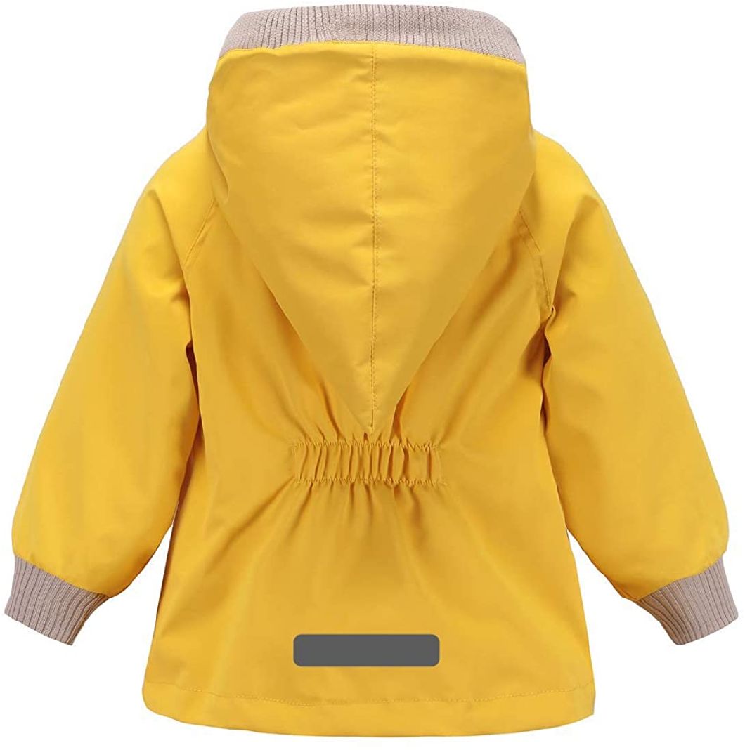 女の子カジュアル防水レインコート防風トレッキングジャケット子供秋冬登山ジャケット取り外し可能なフード付き