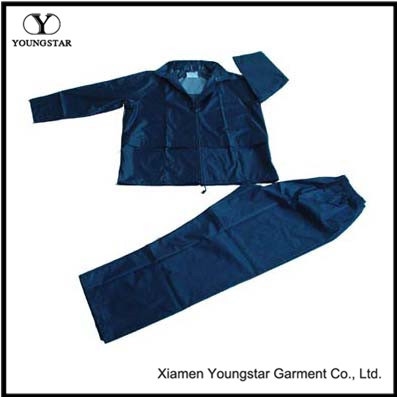 Cheap Practical Polyester / PVC Waterproof Rainsuit / Rain Suit