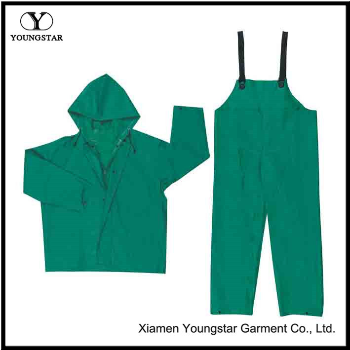 35 мм мужской зеленый костюм для дождя из ПВХ/полиэтилена