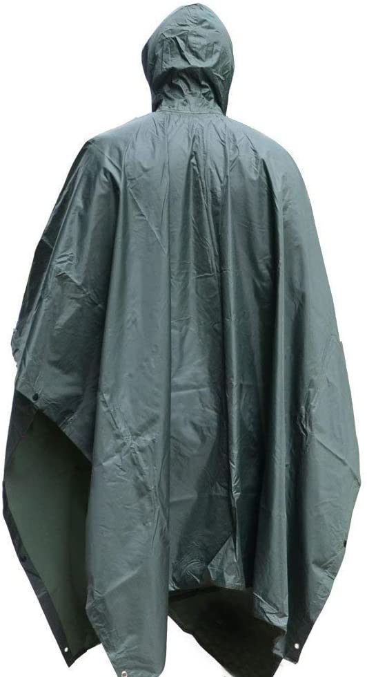 Rain Poncho Camouflage Rain Coat Waterproof Rain Cape Raincoat Ripstop Raincoat Military Camouflage Rain Poncho for Outdoor Sport