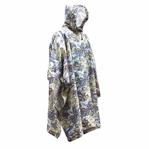Raincoat Camouflage Rain Cover Poncho Outdoor Hiking Riding Camping Tent Mat Adult Multifunctional Lightweight Waterproof Pad with Cap Raincoat