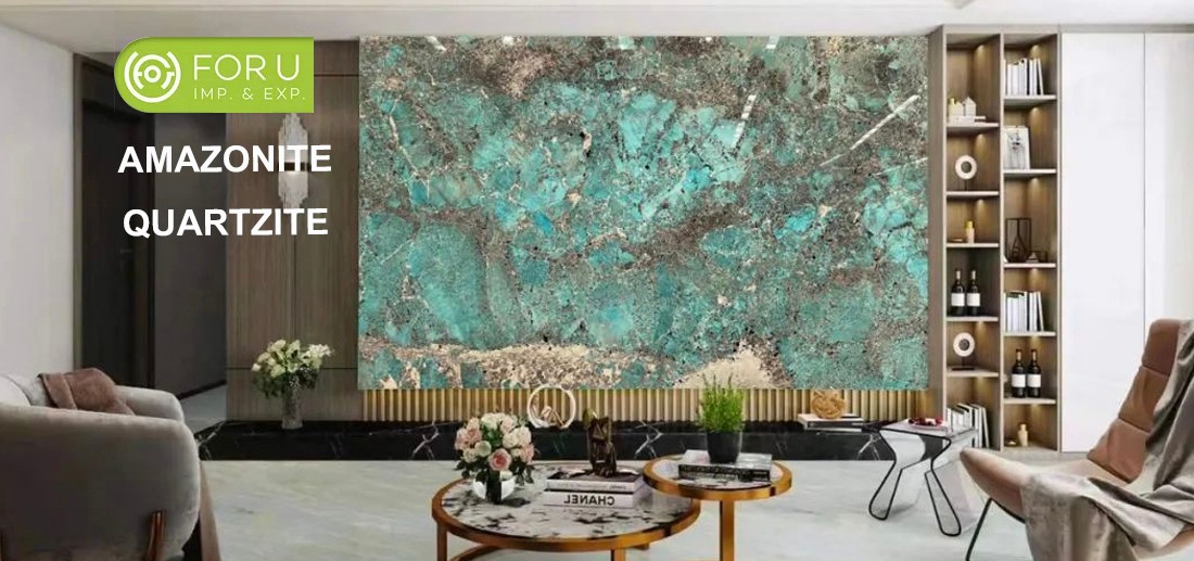 Amazonite Green Quartzite Feature Wall designs | FOR U STONE