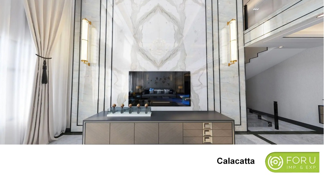 Calacatta White Marble Villa Feature Wall Projects | FOR U STONE
