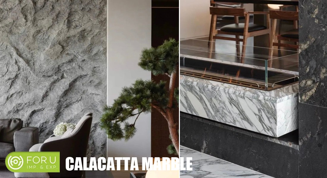 Calacatta Marble Villa Fireplace | FOR U STONE