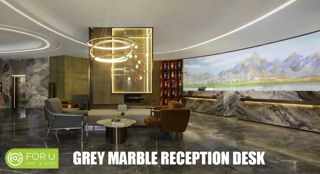 Grey Marble Reception Desk