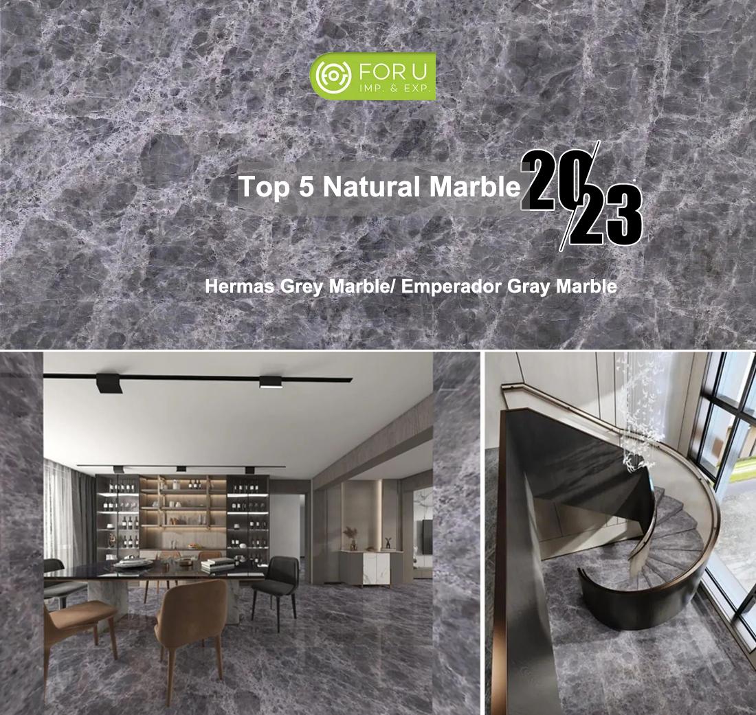 Hermas Grey Marble Slabs and Tiles Supplier | FOR U STONE