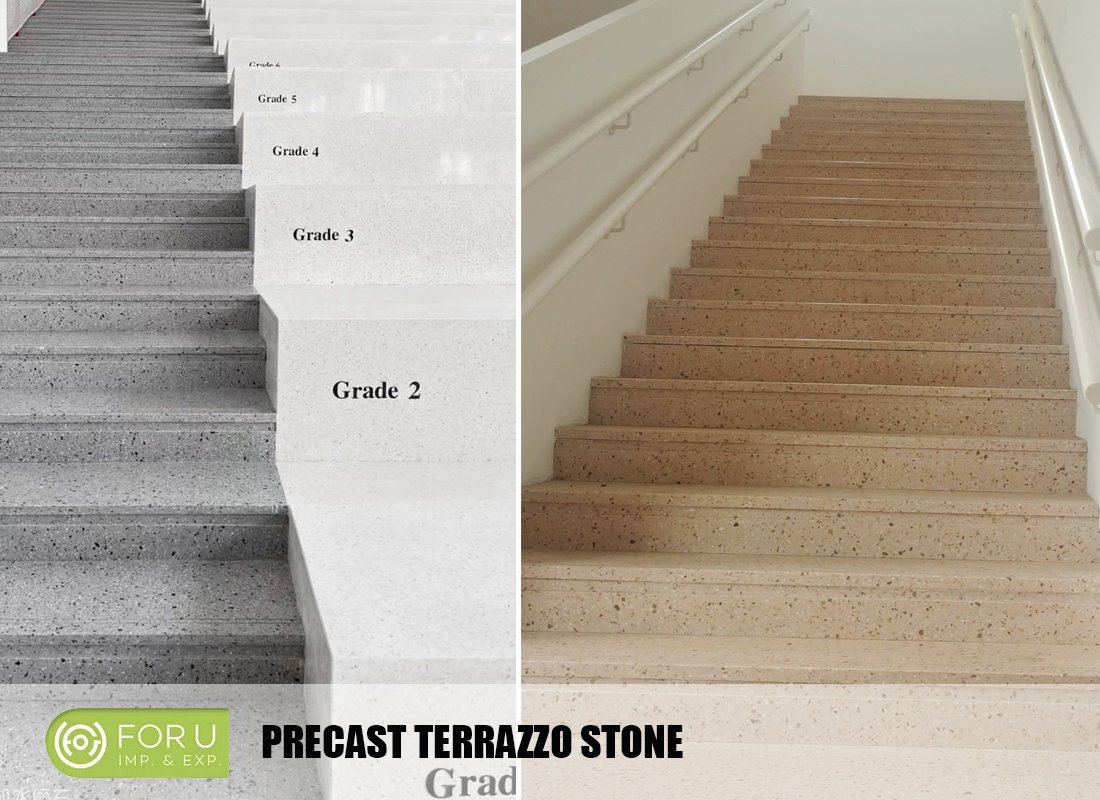 Inorganic Terrazzo Stone Stair Projects | FOR U STONE