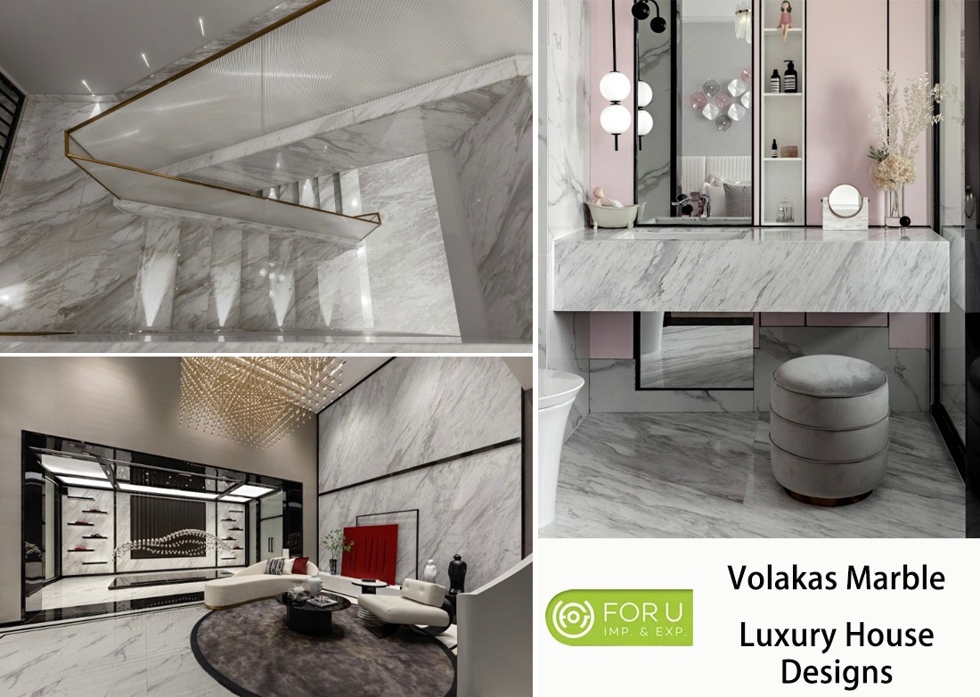 Volakas White Marble Floor Tiles For residences projects