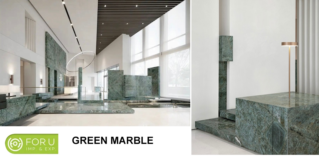 Dark Green Marble Tiles Projects-FOR U STONE