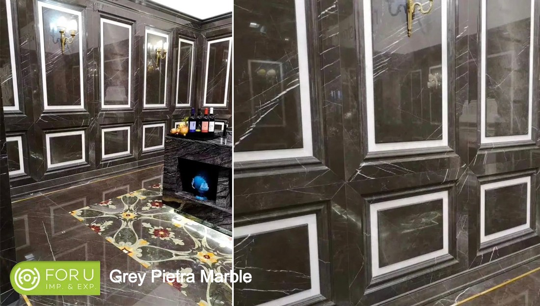 Pietra Gray Marble Wall Facades Panels For Villas Interior Spaces-FOR U STONE