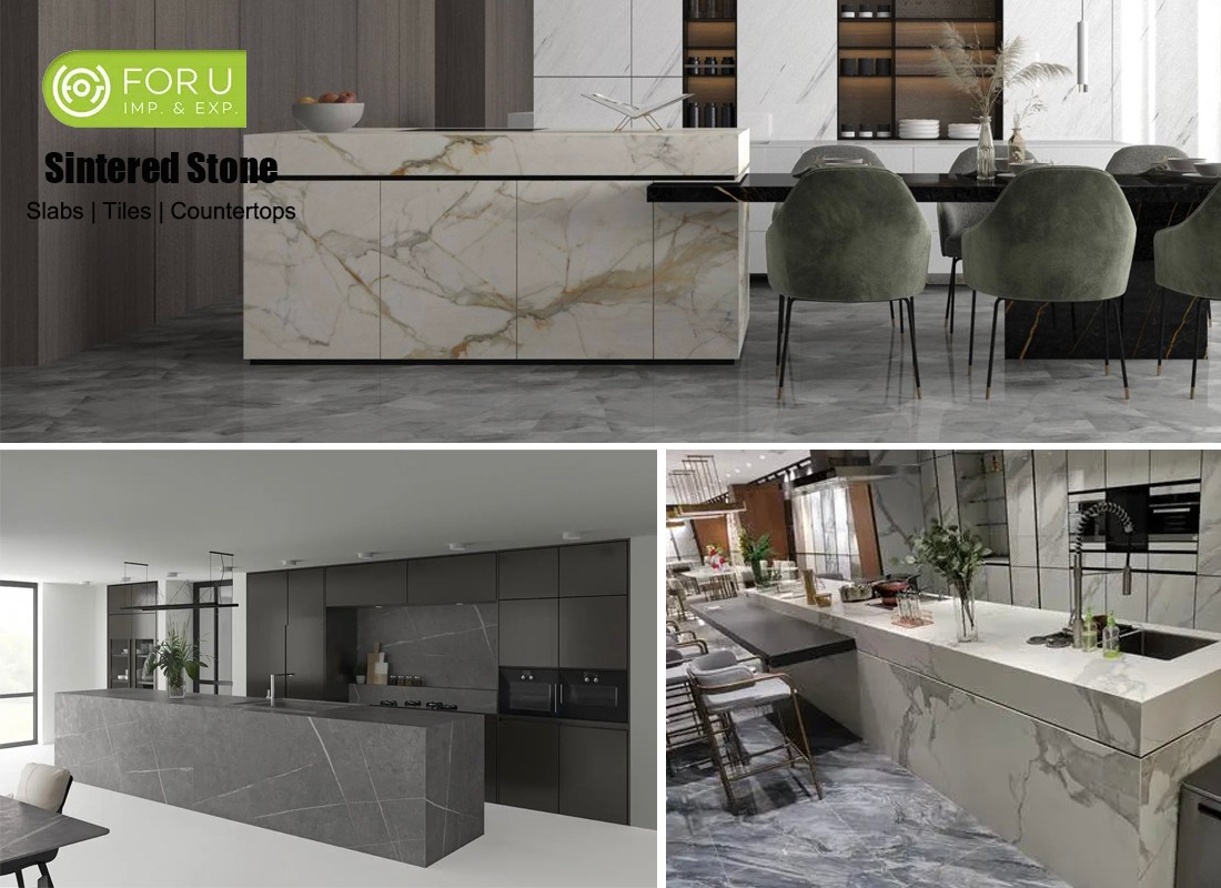Sintered Stone Kitchen Island Countertops Projects-FOR U STONE