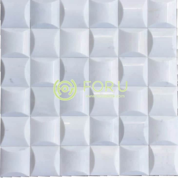 3d cube carrara white marble mosaic00148253507 1663297864156 How Do White Marble Exteriors Affect a Building's Aesthetics and Value?