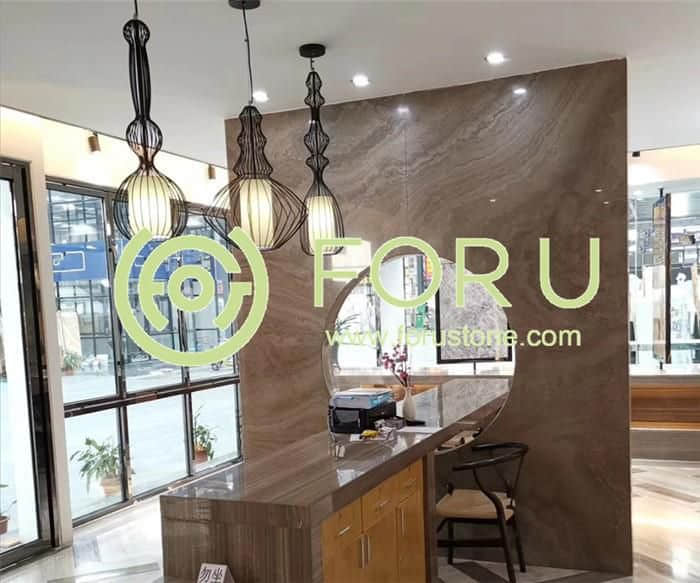 Lajes de mármore cinzento de madeira de Atenas