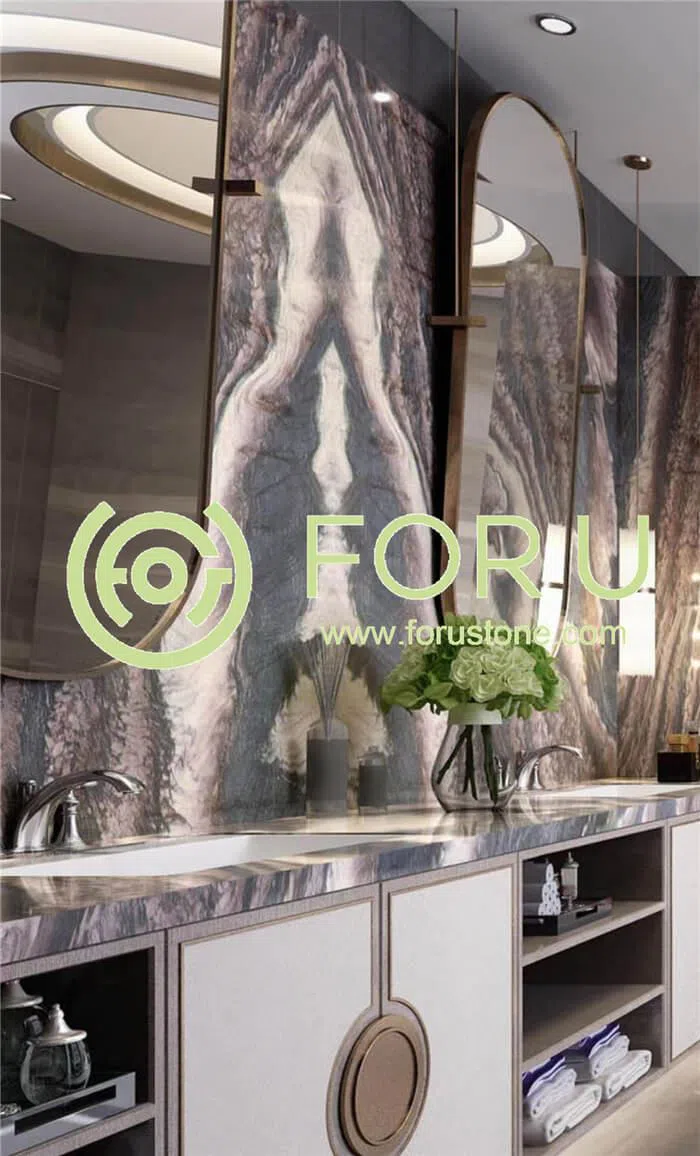 Beautiful Cipollino Ondulato Rosso Purple Marble Slabs for Interior Kitchen Bathroom Countertop Flooring Walling Design.jpg