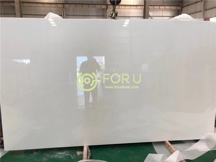 White nano glass slabS