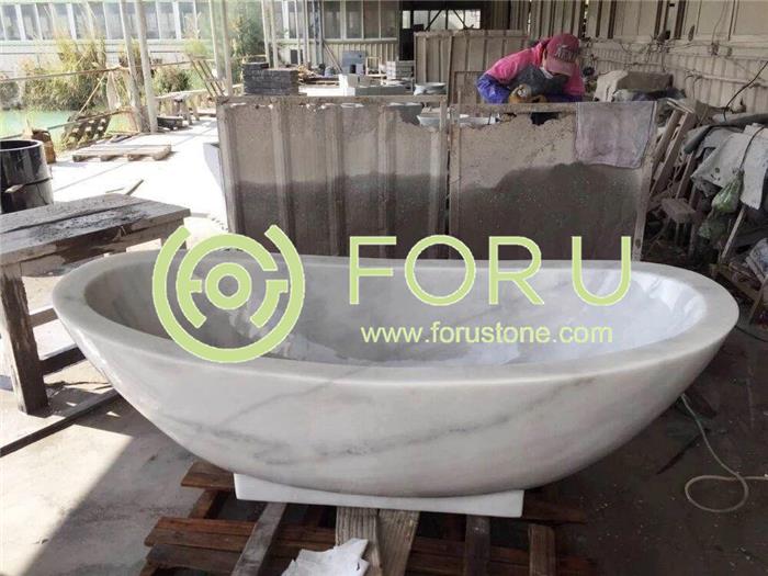 White marble tubs factory price Hand Carved Bathroom Natural Marble Bath tubs for Sale05