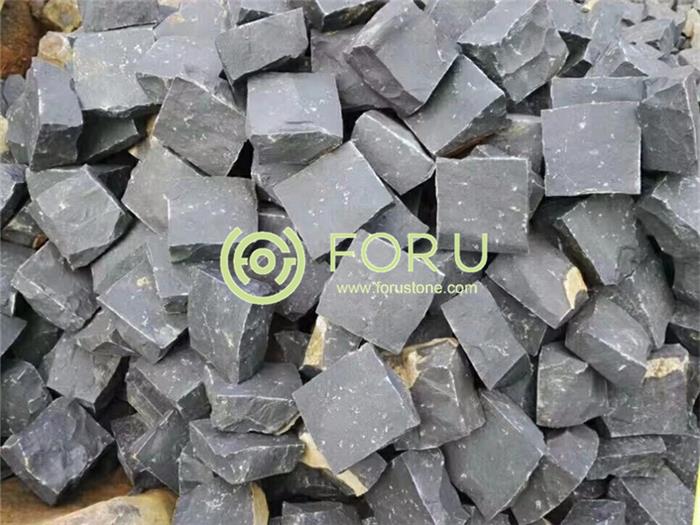Chinese Cheap G685 Granite 10x10x5cm Cobbles for paving Black Basalt0
