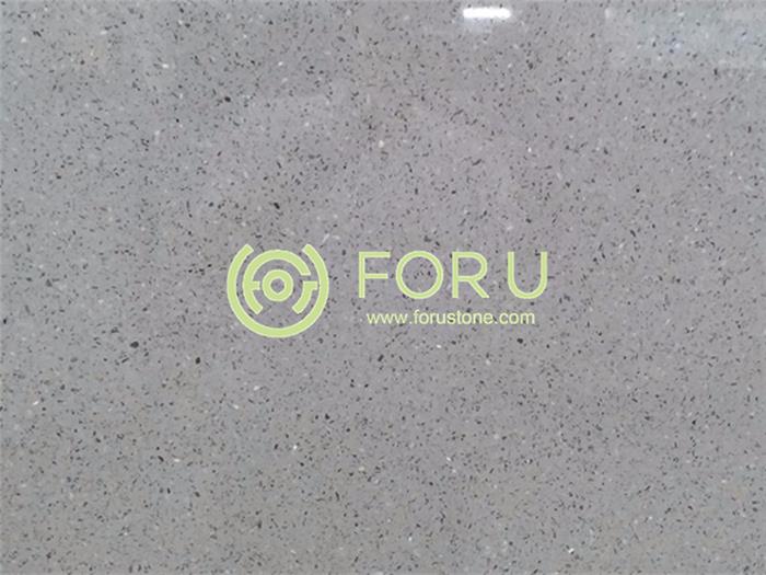 Gray artificial quartz marble slab polished imitation quartz stone