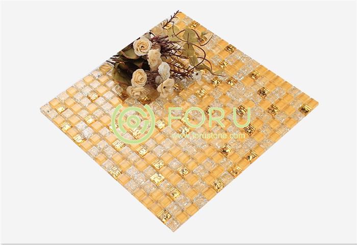 300X300mm Decorative Beautiful Crystal Glass Mosaic for Kitchen Backsplash