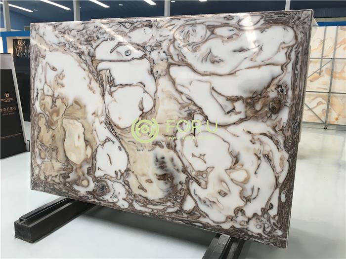 3D Nano artificial marble stone various white&grey slabs marble 