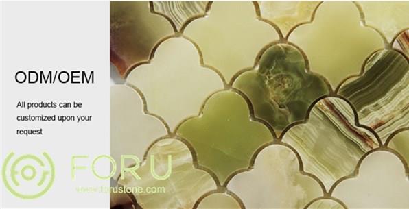 Polished Onyx Stone Green Marble for Mosaic Tile