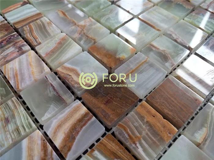 Best price marble onyx mosaic, Baboom green marble mosaic tile