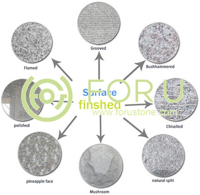 Natural Stone Grey Granite Wave Ash Grey Granite Floor Tiles
