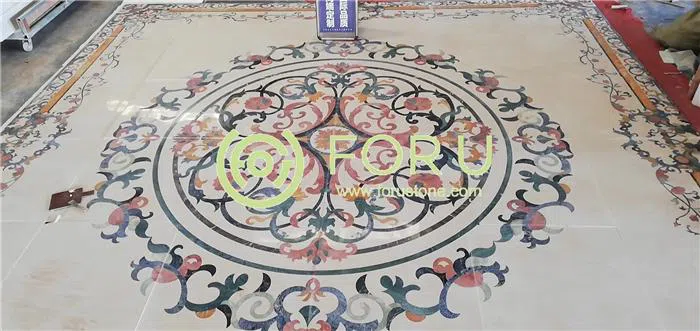 Natural Stone Marble Water Jet Medallion For Hotel Projects