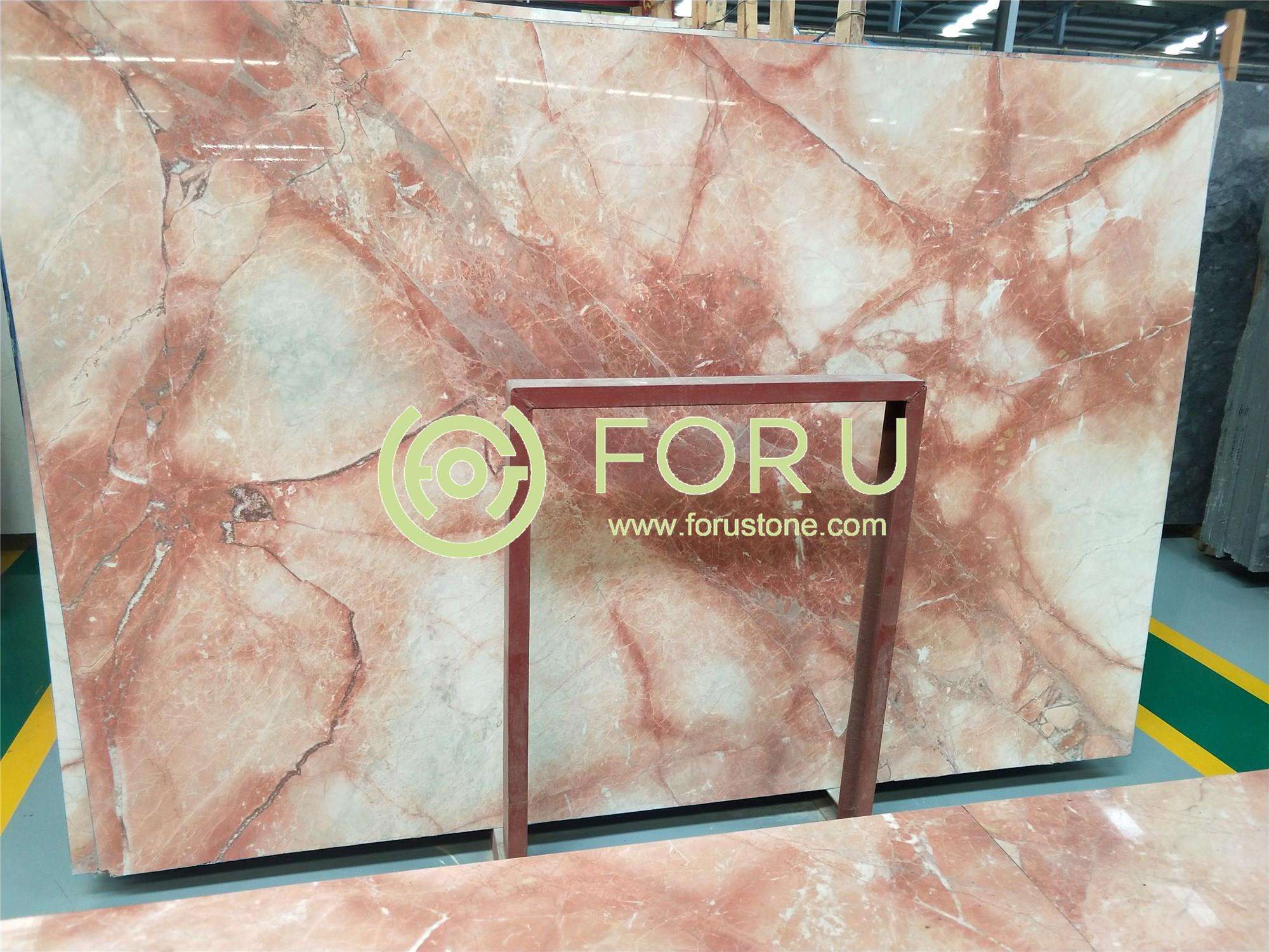 Violet red marble with white vein Violet marble slab