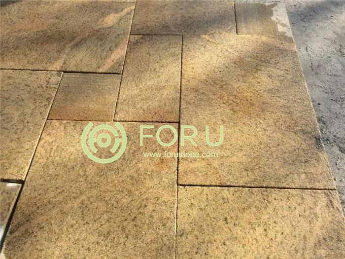 Stone Building Material Tiger Skin Yellow Granite Flooring Tile/Slab/Countertop