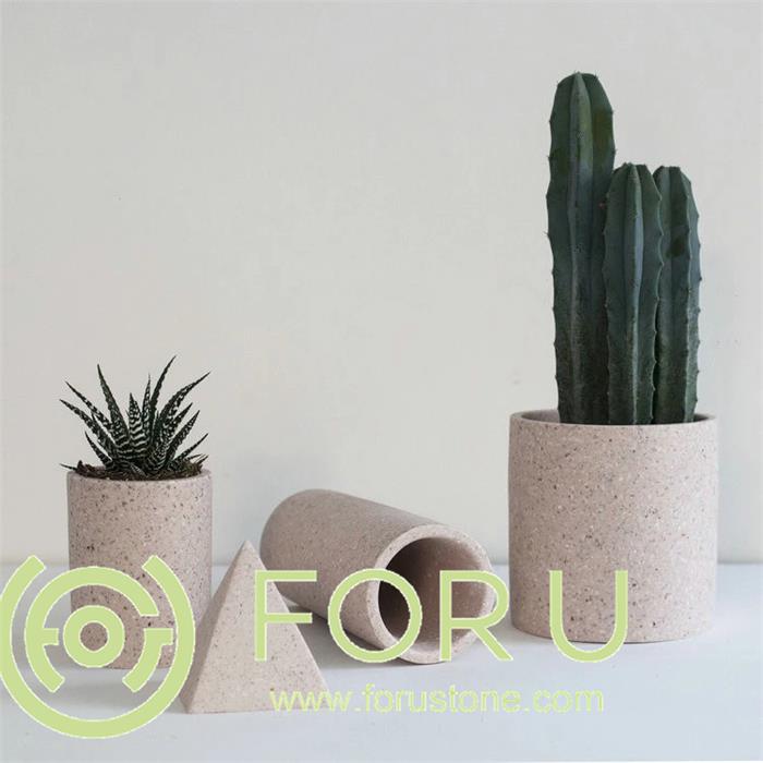 Terrazzo  flower pot for artificial plant