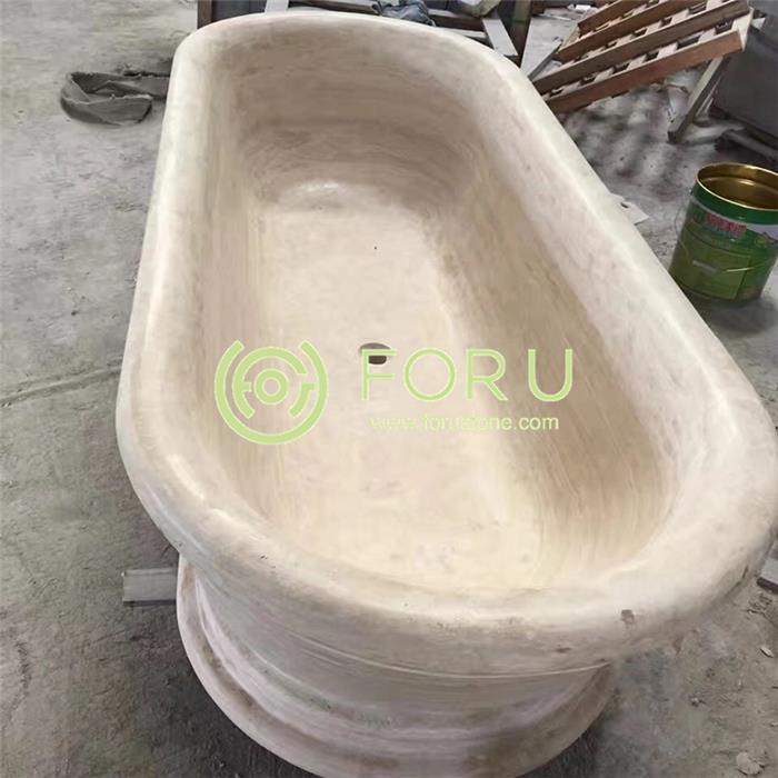 Customized bathroom marble bath tub natural carving marble bath tubs01