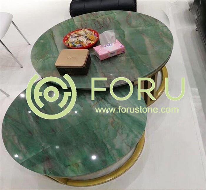 Custom Coffee Marble Top Round Dining Marble Table Top3