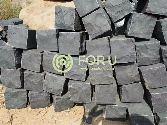 Chinese Cheap G685 Granite 10x10x5cm Cobbles for paving Black Basalt2