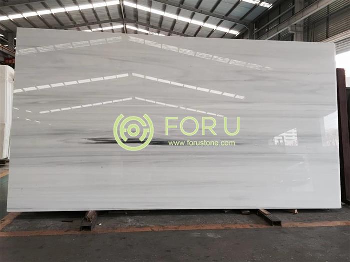 Chinese White Artificial Stone With Veins Crystallized Nano Glass01
