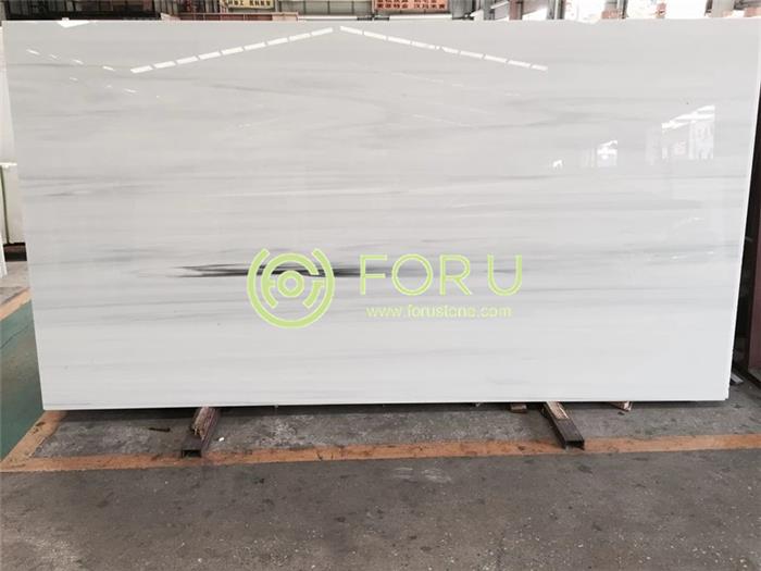 Chinese White Artificial Stone With Veins Crystallized Nano Glass03