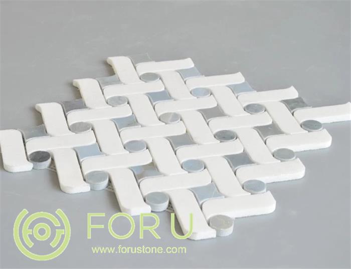 Knit style marble mosaic tile for wall & floor