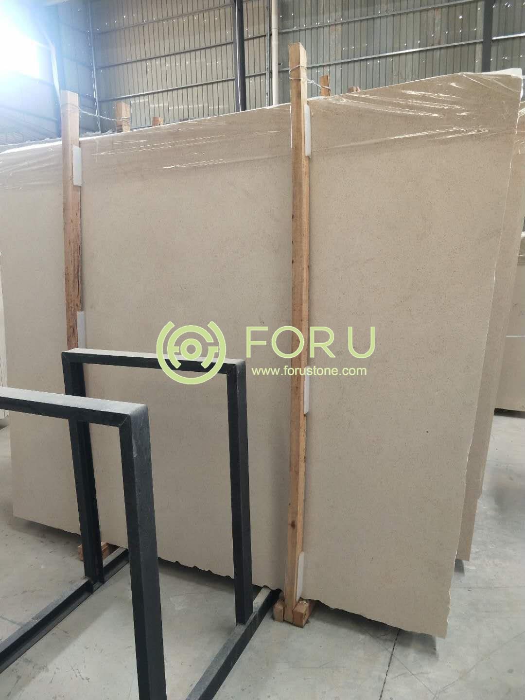 Portugal Limestone Beige Marble Wooden/Maca Cream Marble Slab for Tile and Step