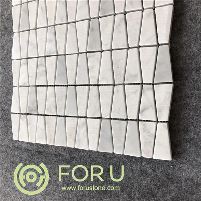 Carrara White Marble Mosaic Ladder shape Mosaic for inter decoration