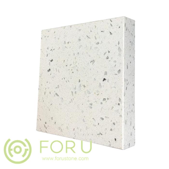 Popular Crystal Light White Quartz Sheet In Artificial Quartz Stone