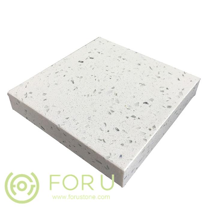 Popular Crystal Light White Quartz Sheet In Artificial Quartz Stone