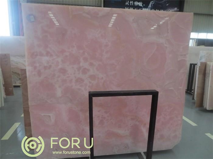 Wholesale Polished Backlit Design Translucent Pink Onyx Price