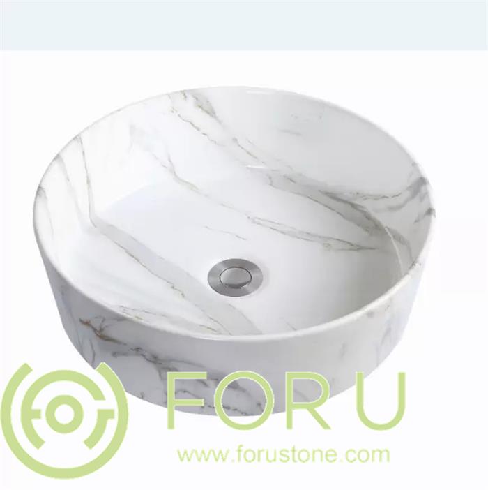 Polished Marble Stone Wash Marble Basin & Sink for  Bathroom