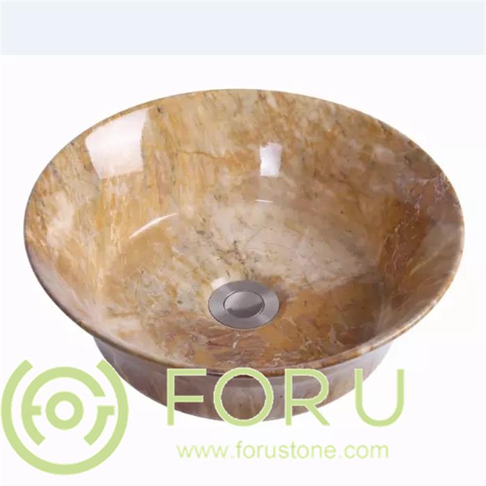 Polished Marble Stone Wash Marble Basin & Sink for  Bathroom